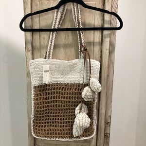 NWT! Super Cute! Anthropology Woven Two-Tone Handbag